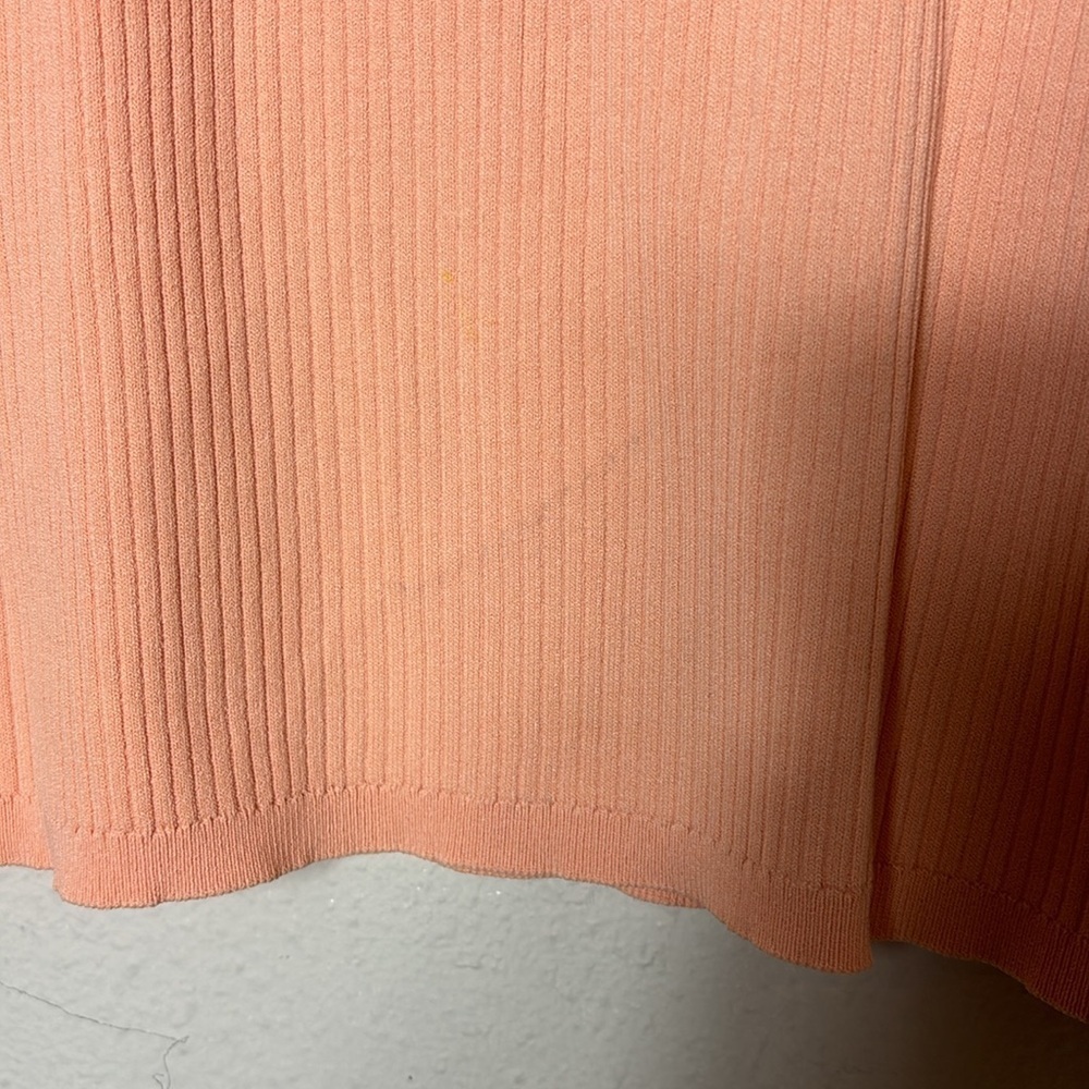 J. Crew Supersculpt ribbed stretch crewneck sweater T-Top Shirt in coral size L - Picture 10 of 11